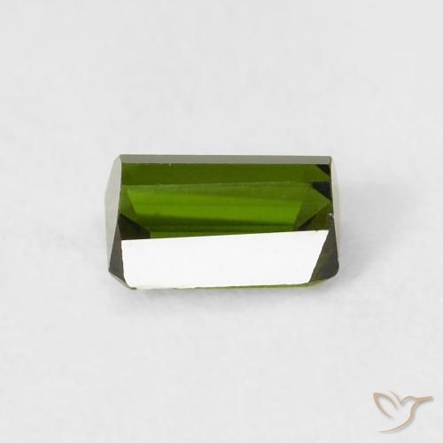 Tourmaline Vert moyen naturelle Octogone / coupe Émeraude, 0.57 ct, VS