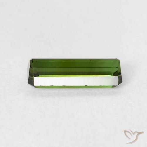 Tourmaline Vert terreux naturelle Octogone / coupe Émeraude, 1.01 ct, VS-SI