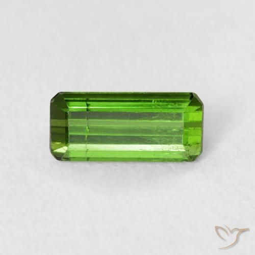 0.59ct Naturel Vert moyen Tourmaline, Taille émeraude, VS-SI