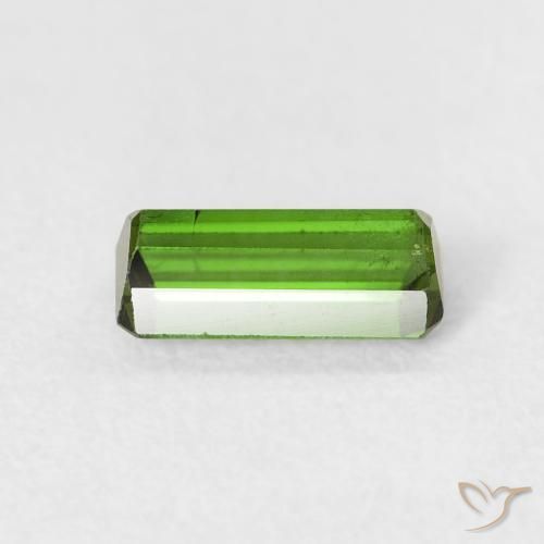Tourmaline Vert moyen naturelle Octogone / coupe Émeraude, 0.59 ct, VS-SI