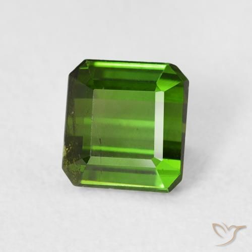 Tourmaline Forêt verte naturelle Octogone / coupe Émeraude, 0.80 ct, VS