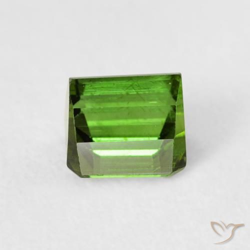 Tourmaline Vert foncé naturelle Octogone / coupe Émeraude, 0.84 ct, VS
