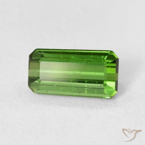 Tourmaline Vert foncé naturelle Octogone / coupe Émeraude, 0.99 ct, VS-SI