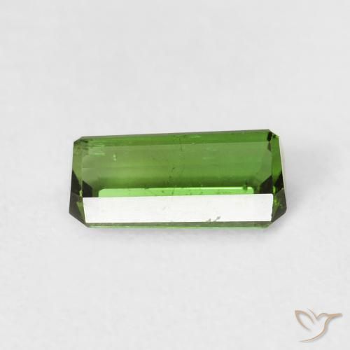 Tourmaline Vert foncé naturelle Octogone / coupe Émeraude, 0.99 ct, VS-SI