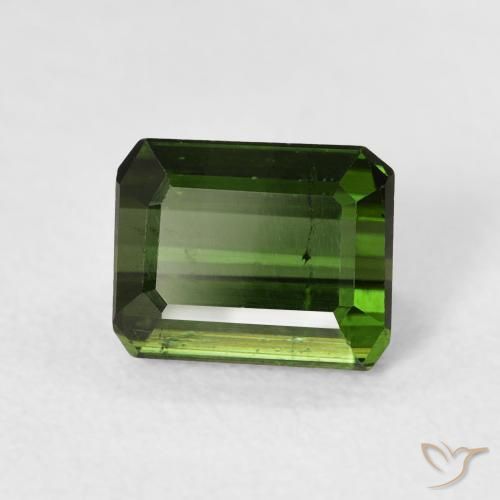 Tourmaline Forêt verte naturelle Octogone / coupe Émeraude, 1.74 ct, VS-SI