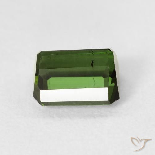 Tourmaline Forêt verte naturelle Octogone / coupe Émeraude, 1.74 ct, VS-SI