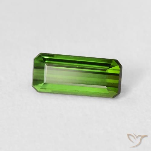 Tourmaline Forêt verte naturelle Octogone / coupe Émeraude, 0.84 ct, VS
