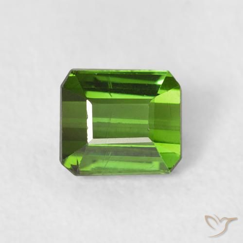 0.53ct Naturel Vert foncé Tourmaline, Taille émeraude, VS