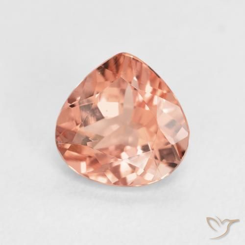 Tourmaline Orange clair naturelle En forme de poire, 1.30 ct, VS
