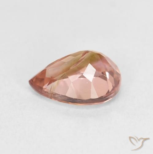 Tourmaline Light Earth Orange naturelle En forme de poire, 1.35 ct, VS
