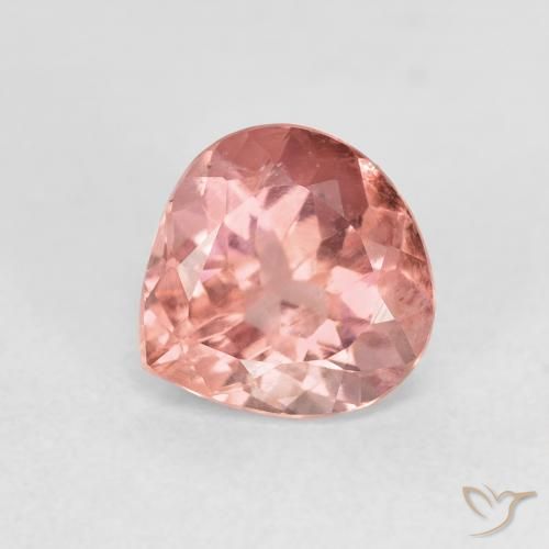 1.28ct Naturel Rose rougeâtre Tourmaline, En forme de poire, VS