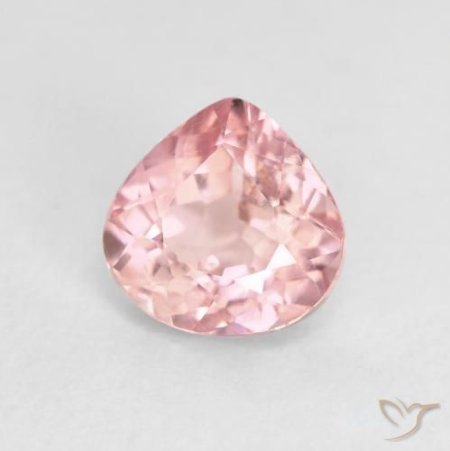Tourmaline Rose chaud et léger naturelle En forme de poire, 1.52 ct, VS
