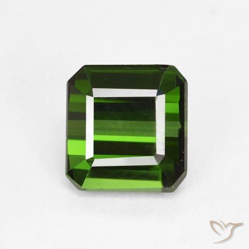 Tourmaline Forêt verte naturelle Octogone / coupe Émeraude, 0.90 ct, VVS
