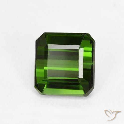 Tourmaline Forêt verte naturelle Octogone / coupe Émeraude, 0.90 ct, VVS