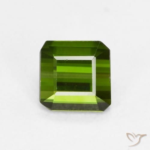 Tourmaline Forêt verte naturelle Octogone / coupe Émeraude, 0.68 ct, VVS
