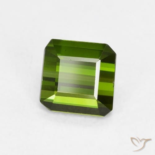 Tourmaline Forêt verte naturelle Octogone / coupe Émeraude, 0.68 ct, VVS