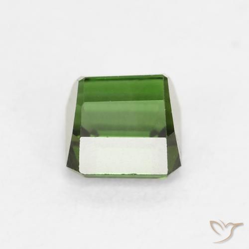 Tourmaline Medium Dark-Green naturelle Octogone / coupe Émeraude, 0.80 ct, VVS