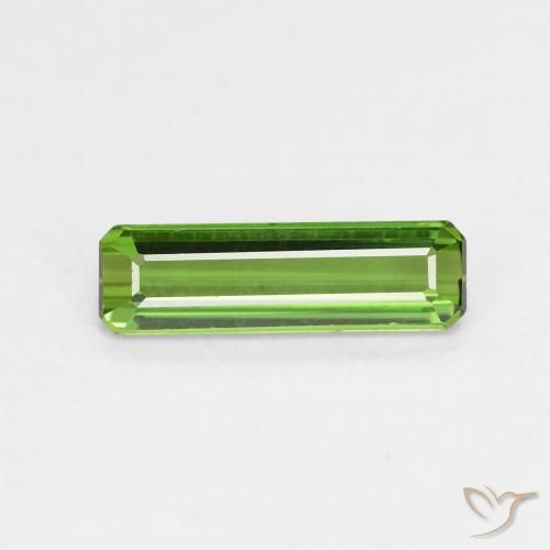 Tourmaline Vert foncé naturelle Octogone / coupe Émeraude, 0.80 ct, VVS
