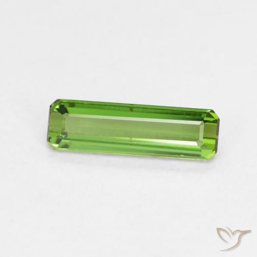 Tourmaline Vert foncé naturelle Octogone / coupe Émeraude, 0.80 ct, VVS