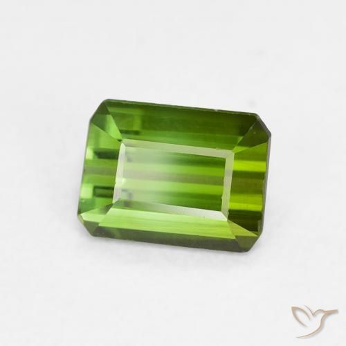 Tourmaline Forêt verte naturelle Octogone / coupe Émeraude, 0.73 ct, VVS