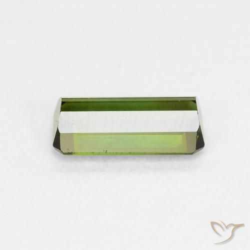 Tourmaline Vert foncé naturelle Octogone / coupe Émeraude, 0.73 ct, VVS