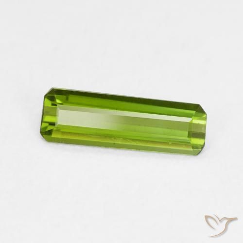Tourmaline Vert éclatant naturelle Octogone / coupe Émeraude, 0.70 ct, VVS