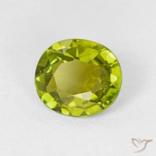 Tourmaline Vert éclatant naturelle ovale, 1.44 ct, VS