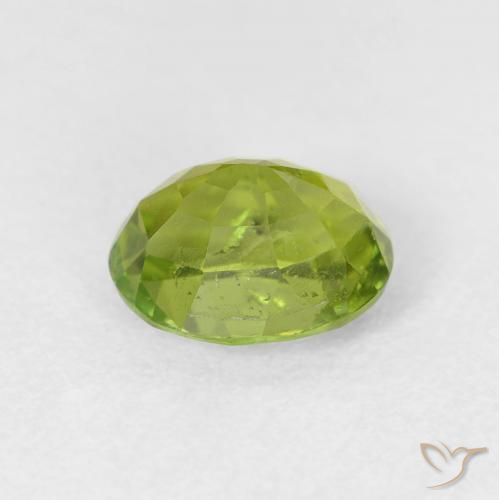 Tourmaline Vert moyen naturelle ovale, 1.48 ct, VS