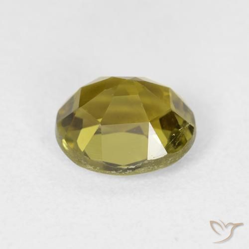 Tourmaline Vert jaunâtre naturelle ovale, 1.75 ct, VS