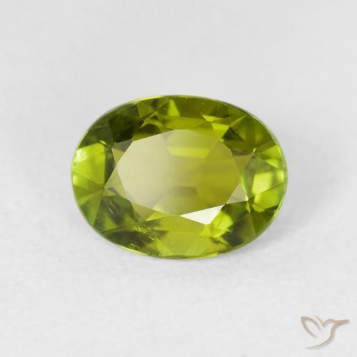 Tourmaline Vert forêt chaud naturelle ovale, 1.49 ct, VS