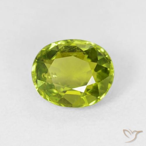 Tourmaline Vert éclatant naturelle ovale, 1.64 ct, VS