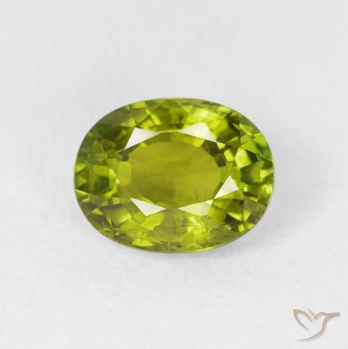 Tourmaline Vert éclatant naturelle ovale, 1.39 ct, VS