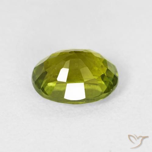 Tourmaline Vert éclatant naturelle ovale, 1.39 ct, VS
