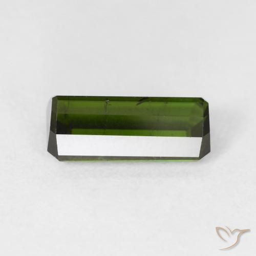 Tourmaline Vert terreux naturelle Octogone / coupe Émeraude, 2.69 ct, VS