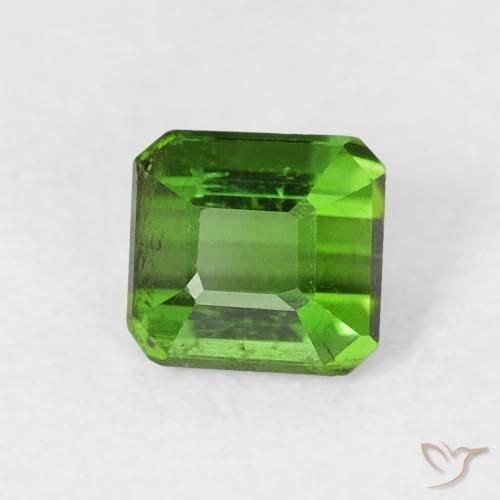 Tourmaline Vert naturelle Octogone / coupe Émeraude, 0.65 ct, VS