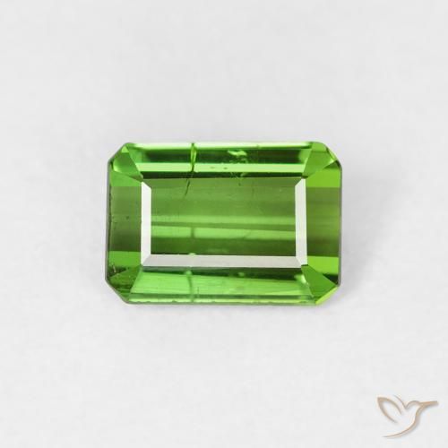 0.75ct Naturel Vert moyen Tourmaline, Taille émeraude, VS-SI