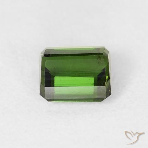 Tourmaline Forêt verte naturelle Octogone / coupe Émeraude, 0.79 ct, VS