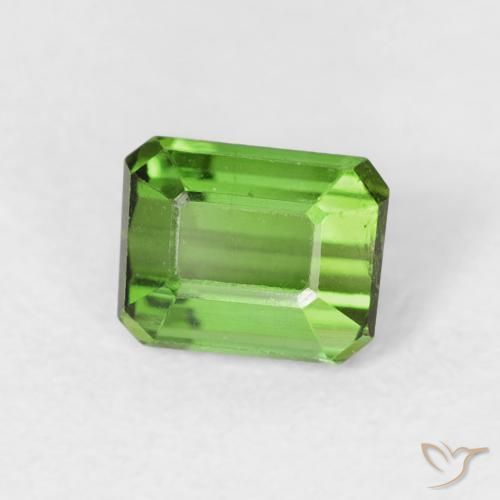 Tourmaline Vert naturelle Octogone / coupe Émeraude, 0.69 ct, VS