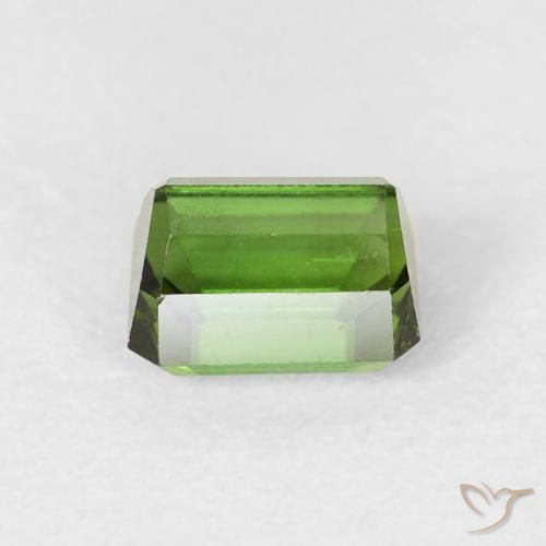 Tourmaline Vert naturelle Octogone / coupe Émeraude, 0.69 ct, VS