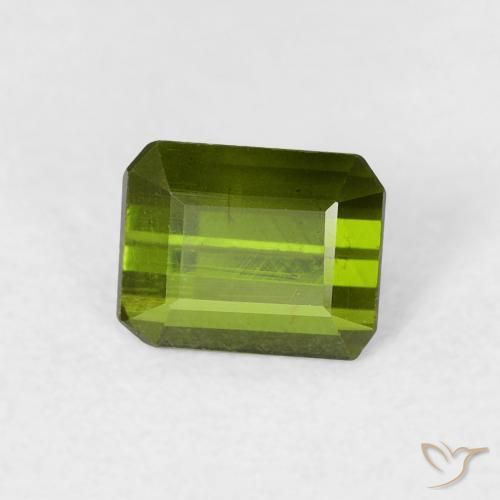 Tourmaline Vert algues marines naturelle Octogone / coupe Émeraude, 0.72 ct, VS