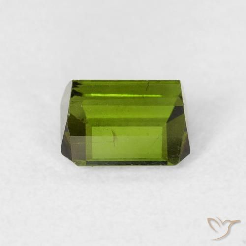 Tourmaline Vert algues marines naturelle Octogone / coupe Émeraude, 0.72 ct, VS