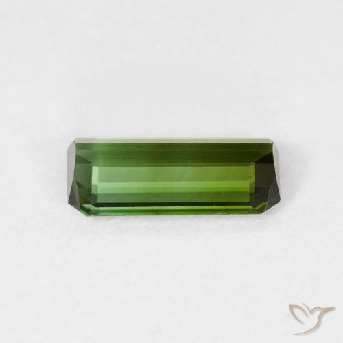 Tourmaline Forêt verte naturelle Octogone / coupe Émeraude, 0.99 ct, VVS-VS