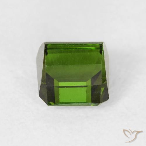 Tourmaline Vert foncé naturelle Octogone / coupe Émeraude, 0.79 ct, VVS-VS
