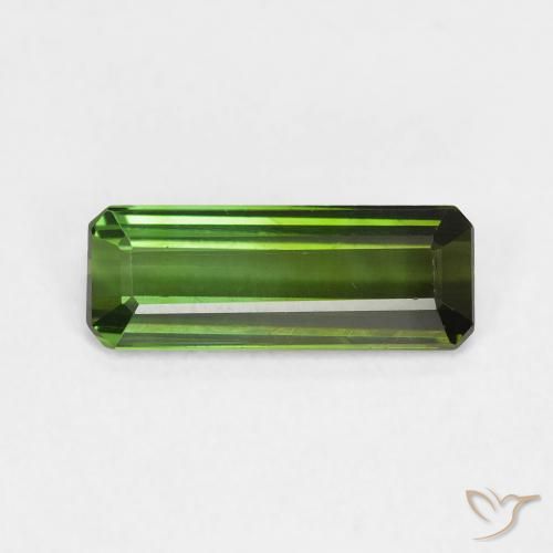 1.09ct Naturel Vert foncé Tourmaline, Taille émeraude, VVS-VS