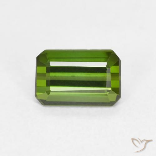 Tourmaline Vert moyen naturelle Octogone / coupe Émeraude, 0.70 ct, VVS-VS