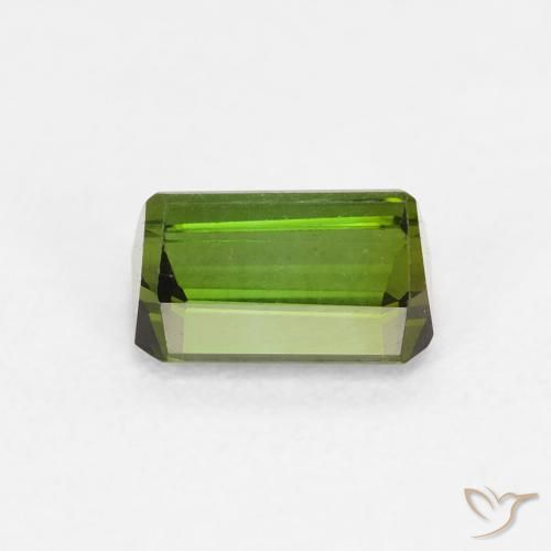 Tourmaline Vert moyen naturelle Octogone / coupe Émeraude, 0.70 ct, VVS-VS