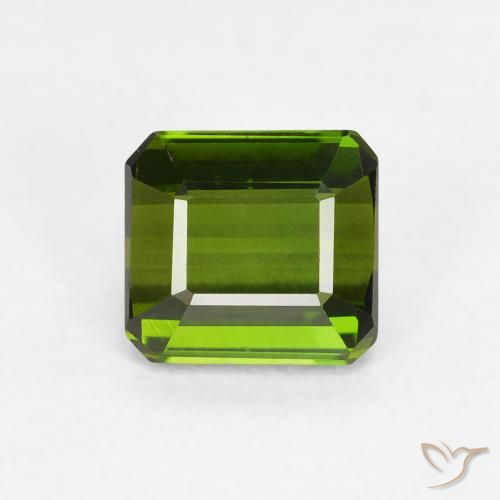 1.01ct Naturel Vert moyen Tourmaline, Taille émeraude, VVS