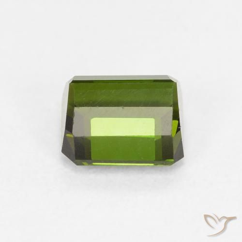 Tourmaline Vert moyen naturelle Octogone / coupe Émeraude, 1.01 ct, VVS