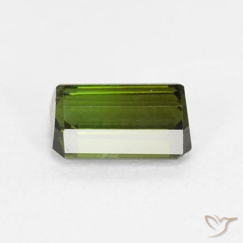 Tourmaline Vert moyen naturelle Octogone / coupe Émeraude, 0.92 ct, VVS
