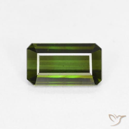 Tourmaline Forêt verte naturelle Octogone / coupe Émeraude, 0.92 ct, VVS